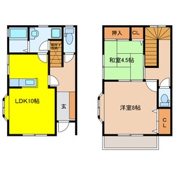 菊三ハイツ２号棟の物件間取画像